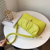 Fashion Metal Botton Solid Color Shoulder Bag main image 4