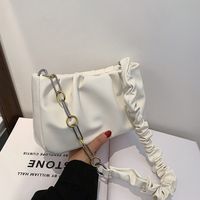 Small Pu Leather Solid Color Zipper Crossbody Bag main image 1