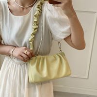 Small Pu Leather Solid Color Zipper Crossbody Bag main image 4