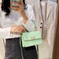 Fashion Metal Botton Messenger Square Bag sku image 3