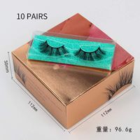 Natural False Eyelashes 10 Pairs Boxed Wholesale sku image 3