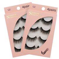 Fashion 4 Pairs Of 3d Mink False Eyelashes sku image 4