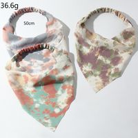 Fashion Gradient Color Square Scarf Elastic Hair Band main image 1