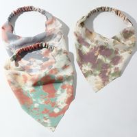 Fashion Gradient Color Square Scarf Elastic Hair Band main image 5