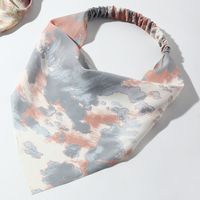 Fashion Gradient Color Square Scarf Elastic Hair Band main image 6