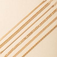 Simple Golden Metal Twist Bracelet 6-piece Set main image 5