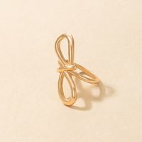 Fashion Golden Hollow Twist 8-shaped Knotted Ring main image 5
