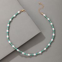 Simple Contrast Color Pearl Necklace Wholesale main image 5