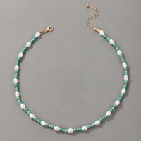 Simple Contrast Color Pearl Necklace Wholesale main image 6