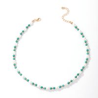Simple Contrast Color Pearl Necklace Wholesale main image 7