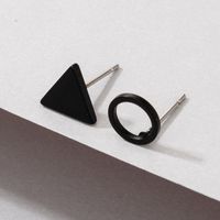 Punk Black Geometric Earrings Wholesale main image 6