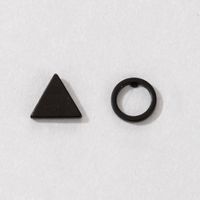 Punk Black Geometric Earrings Wholesale sku image 1