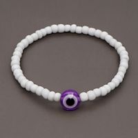 Korean Style White Glass Beads Glass Eye Bracelet Wholesale main image 4