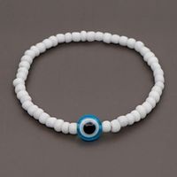 Korean Style White Glass Beads Glass Eye Bracelet Wholesale main image 5