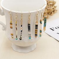 Bohemian Style Creative Rainbow Beads Long Earrings main image 4