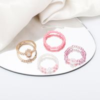 Simple Beads Geometric Alloy Ring Combination Set Wholesale main image 2