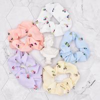 Korean Style Small Floral Fabric Folds Elastic Hair Rope main image 1