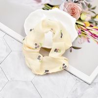 Korean Style Small Floral Fabric Folds Elastic Hair Rope main image 4