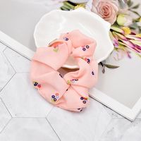 Korean Style Small Floral Fabric Folds Elastic Hair Rope main image 5