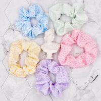 Korean Style Color Polka Dot Fabric Hair Rope main image 1