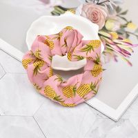 Retro Pineapple Fruit Fabric Printed Hair Rope main image 5