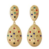 Retro Geometric Drop-shaped Alloy Earrings main image 1