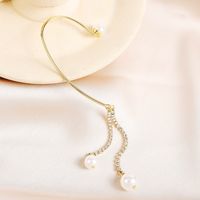 Korean Style Rear Hanging Tassel Pearl Without Pierced Long Ear Bone Clip main image 3