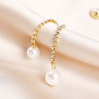 Korean Style Rear Hanging Tassel Pearl Without Pierced Long Ear Bone Clip main image 5