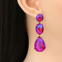 Fashion Drop-shaped Colorful Diamond Earrings main image 6
