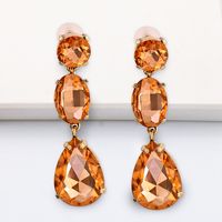 Fashion Drop-shaped Colorful Diamond Earrings main image 5