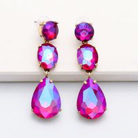 Fashion Drop-shaped Colorful Diamond Earrings main image 4