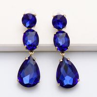 Fashion Drop-shaped Colorful Diamond Earrings main image 3