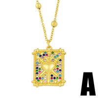 Hip Hop Accessoires Européen Et Américain Couleur Zircon Tarot Pendentif Collier Clavicule Chaîne Nkv78 main image 3