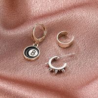 Korean Style Tapered Metal Earrings Three-piece Set main image 5