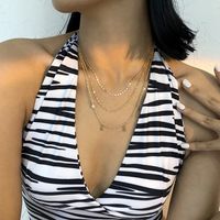 New Five-pointed Star Geometric Multi-layer Clavicle Chain main image 2