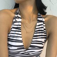 New Five-pointed Star Geometric Multi-layer Clavicle Chain main image 3