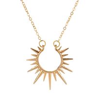 Nouveau Collier Fin En Alliage Avec Pendentif Ouvert Fleur De Soleil main image 6