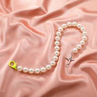 Simple Large Pearl Stitching Chain Short Necklace main image 4