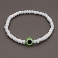 Korean Style White Glass Beads Glass Eye Bracelet Wholesale sku image 4