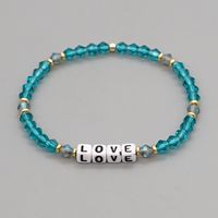 Bohemia Style Letter Diamond Shape Crystal Small Bracelet Wholesale sku image 2