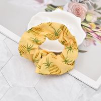 Retro Pineapple Fruit Fabric Printed Hair Rope sku image 2