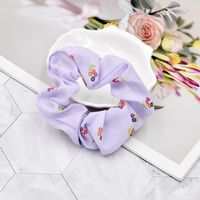 Korean Style Small Floral Fabric Folds Elastic Hair Rope sku image 2