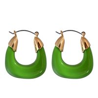 Exaggerated Transparent Resin U-shaped Earrings sku image 1