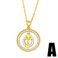 Retro Crucifix Cross Virgin Mary Pendent Necklace sku image 1