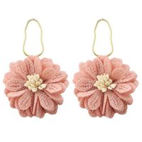 Korean Style Mesh Cloth Alloy Flower Earrings sku image 2