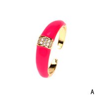 Ornament Wholesale New Zircon Copper Ring Female Normcore Style Ring European And American Personalized Index Finger Knuckle Ring Tide sku image 1