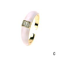 Ornament Wholesale New Zircon Copper Ring Female Normcore Style Ring European And American Personalized Index Finger Knuckle Ring Tide sku image 3