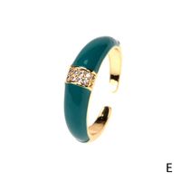 Ornament Wholesale New Zircon Copper Ring Female Normcore Style Ring European And American Personalized Index Finger Knuckle Ring Tide sku image 5