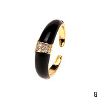 Ornament Wholesale New Zircon Copper Ring Female Normcore Style Ring European And American Personalized Index Finger Knuckle Ring Tide sku image 7
