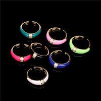 Ornament Wholesale New Zircon Copper Ring Female Normcore Style Ring European And American Personalized Index Finger Knuckle Ring Tide main image 6